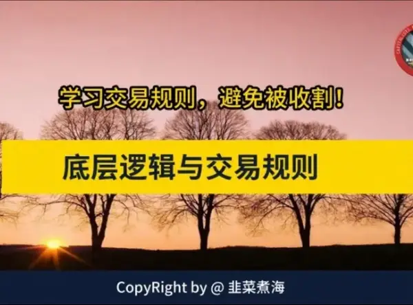 韭菜煮海《交易底层逻辑与交易规则》进阶必修课