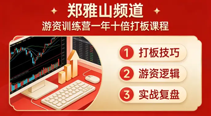 【郑雅山频道】游资训练营一年十倍打板课程