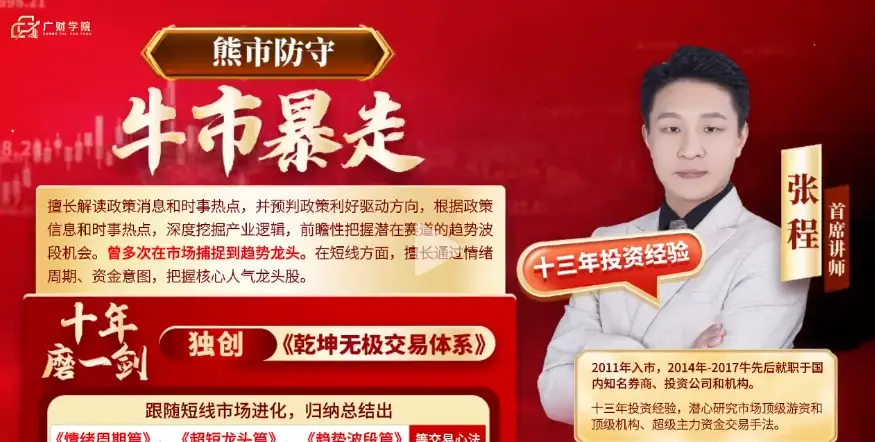 张程乾坤定势龙头战法系统课7节视频+大成课堂资料+指标