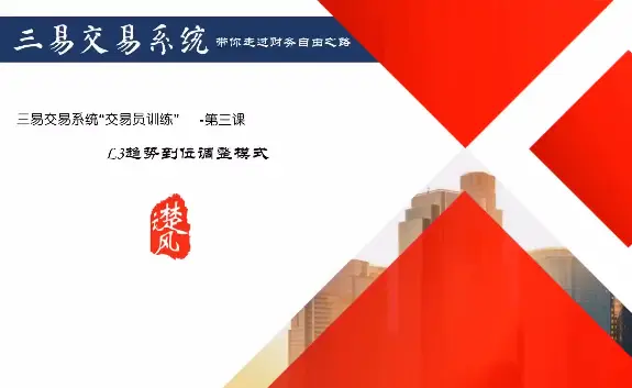 【三易楚云风】三易交易系统趋势型交易员课程