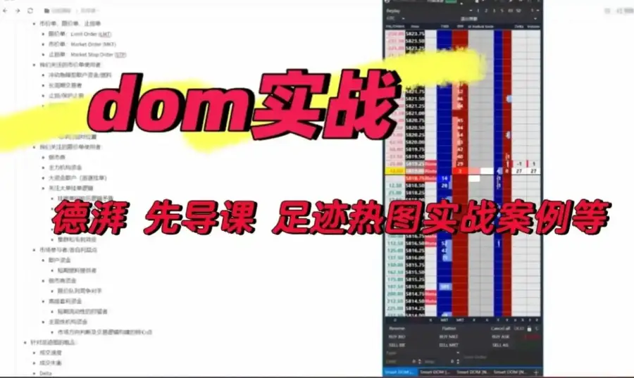 德湃第三期订单流课程