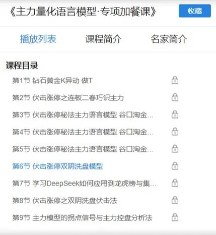 荆钰开《主力量化语言模型·专项加餐课》