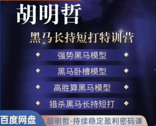 胡明哲-黑马长持短打特训营