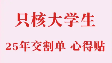 2025只核大学生-干货贴+交割单合集
