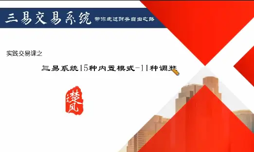 三易楚云风：系统内置15种盈利模式精讲三易交易系统