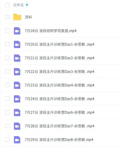 余思敏波段主升训练营+课件