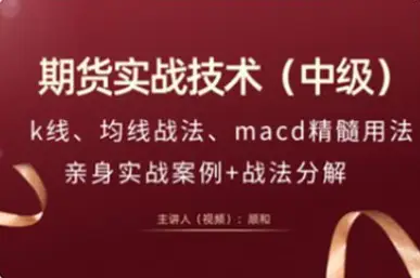 顺和博士：期货实战精华技术（进阶级）