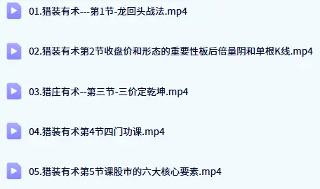 张帆：猎庄有术密训营线下课合集